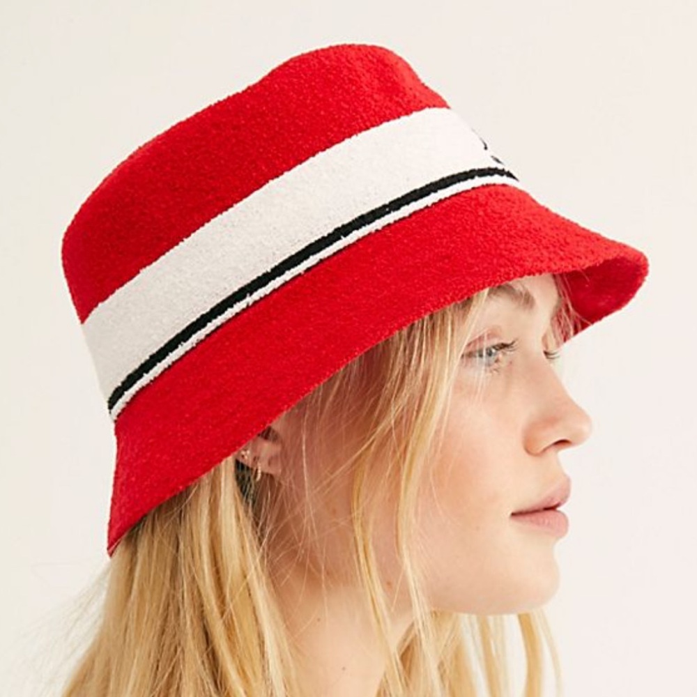 Kangol Bermuda Striped Bucket Red/White Hat NWOT